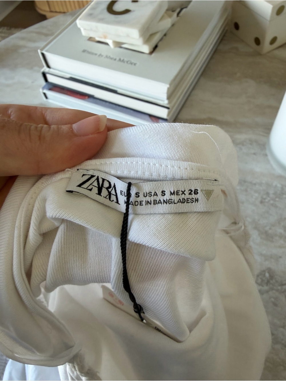 White Ruched one shoulder - Picture 3 of 3